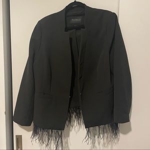 Eloquii feather black blazer